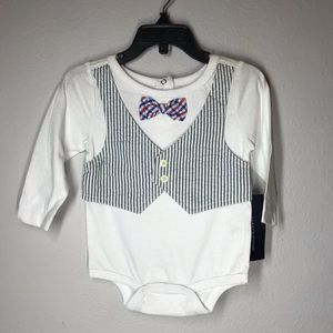 Vest Bow tie Onesie 3M